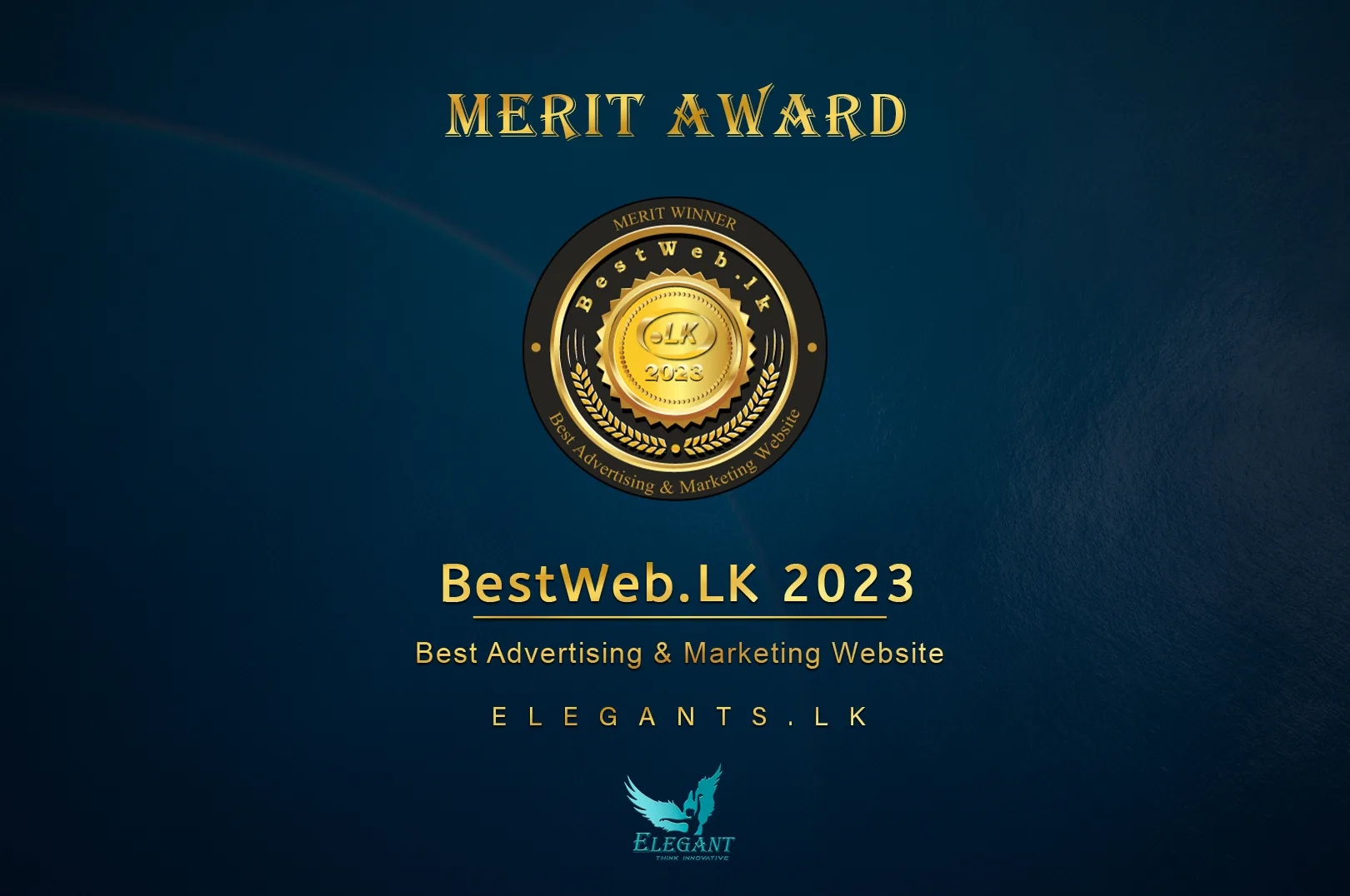 Merit Award for Best Advertising and Marketing Website at BestWeb.LK 2023