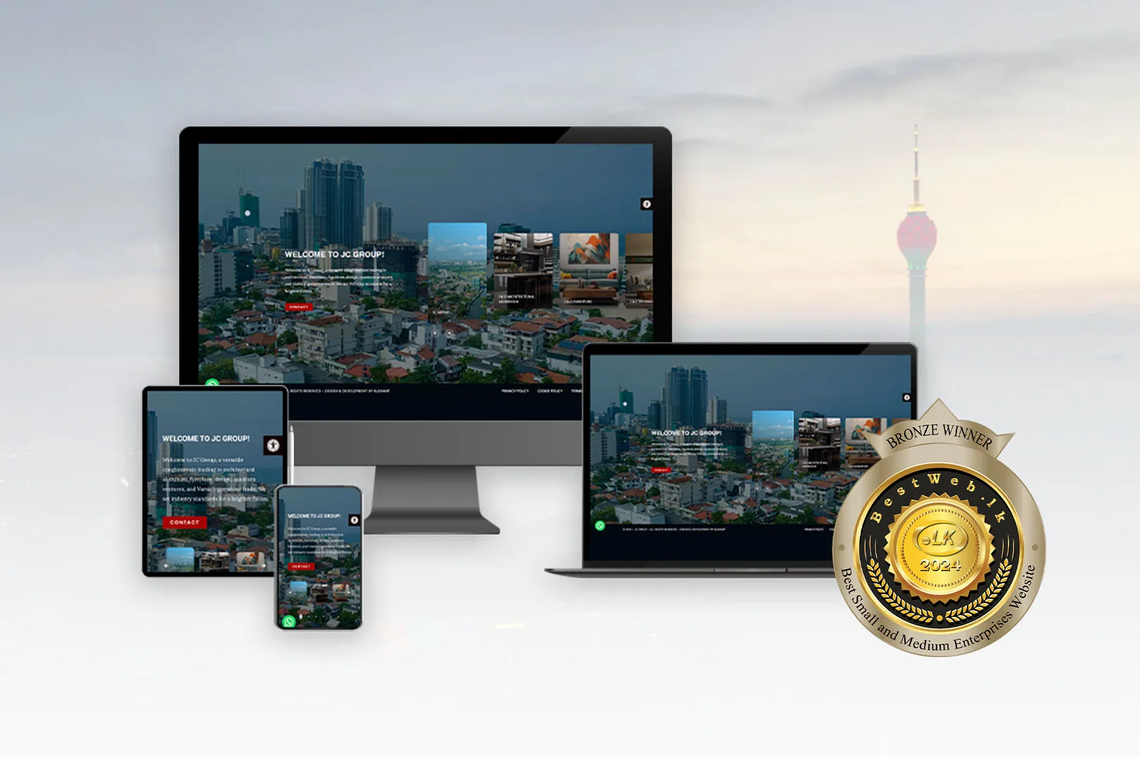 Case Study Building an Award Winning Website for JC Group by Elegant